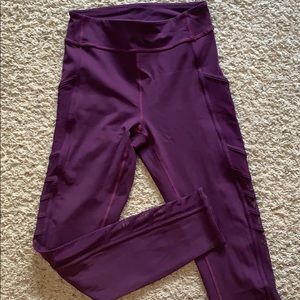 Lululemon Purple Mesh Leggings